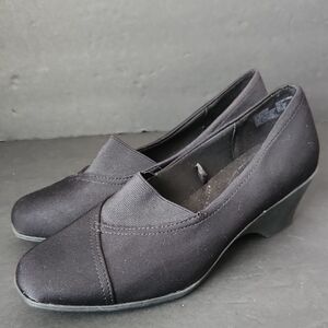 Faded Glory Black Heeled Shoes Women Size 8W